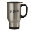 got glycin? - 14oz Stainless Steel Travel Mug, Silver