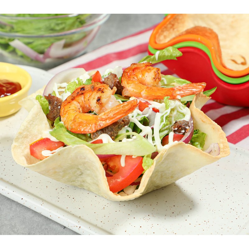 Koluti Nonstick Silicone Tortilla Shell Maker Set of 3, Colorful