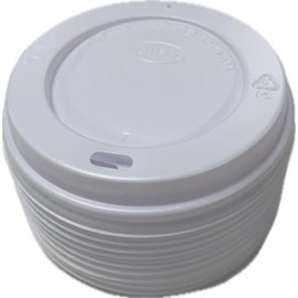 Signature Packaging - Ripple Coffee Cup Lids 100 Pack - 12oz, 16oz (345ml, 473ml) - White