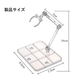 DFsucces Figure Stand, Set of 5, 0.1 inch (3 mm) Axis, 1/144 Plastic Model, Action Base, Rotating, 180° Movable, Transparent, Display, Universal, Compatible with 4 Joints, HG RG Model, Pedestal