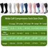 LEVSOX Wide Calf Compression Socks for Women&Men Plus Size 15-20mmHg