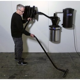 Cen-Tec Systems Commercial Vacuum Attachment Kit with Telescopic S-Wand and 14" Natural Fill Floor Brush