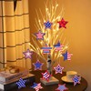 24 Pcs Independence Day Hanging Ornaments Red White Blue Star