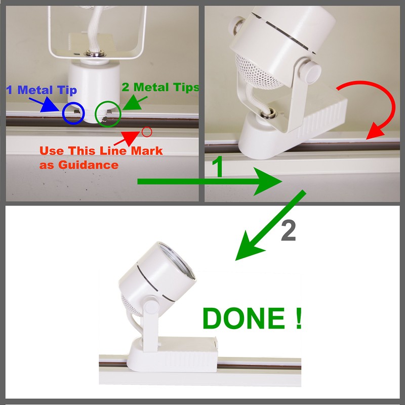 Direct-Lighting 50067 Black GU10 Base Line Voltage Track Lighting Head