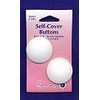 Hemline H475.38 White Nylon Self Cover Button Snap On Back Plate 38mm 2 sets