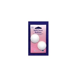 Hemline H475.38 White Nylon Self Cover Button Snap On Back Plate 38mm 2 sets