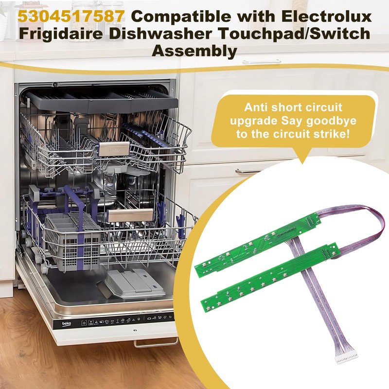 5304517587 Dishwasher Display Board Switch, Dishwasher Control Panel Replacement Part