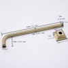 SEABEFORE 16" long sweep shower arm Wall Mounted Gold shower