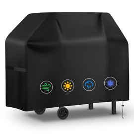 Yimomoyi Barbecue Covers, BBQ Covers Waterproof Heavy Duty Large, Barbeque Cover Waterproof Outdoor 420D Oxford Fabric, Windproof, Rip-Proof & Uv Protection (132x66x109cm)