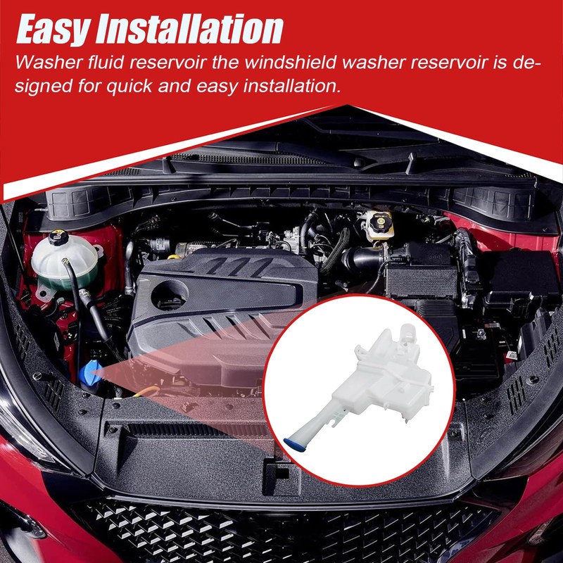 SecosAutoparts Windshield Washer Reservoir Tank W/Cap, Compatible with Hyundai Tucson