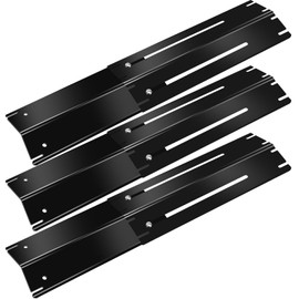 Paayox 13.5" up to 25" Universal Adjustable Grill Heat Plates Shield Flavorizer Bar for Charbroil Nexgrill Uniflame Backyard Dyna Glo Chargriller King Griller, 3 Pcs BBQ Grill Heat Tent Burner Covers