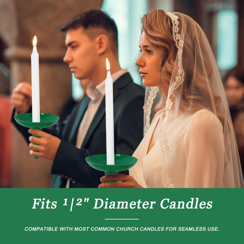 Candle Holder for Candlesticks - 50 Pcs Reusable Plastic Protector