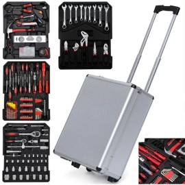 efunmodern 799 PCS Tool Set Mechanics Tool Kit Wrenches Socket w/Trolley Case Box Organize