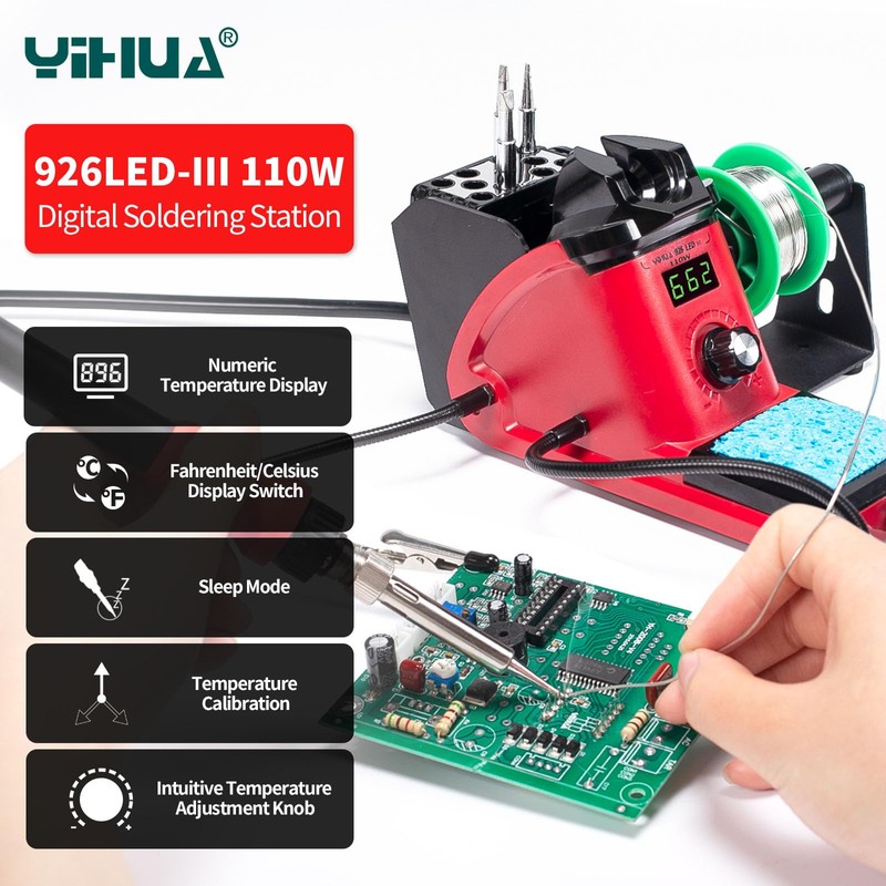YIHUA 926 III 110W Soldering Iron Station Kit with LED
