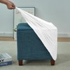 Daunkang Ottoman Cover Square Jacquard Ottoman Slipcover Storage Ottoman Protector