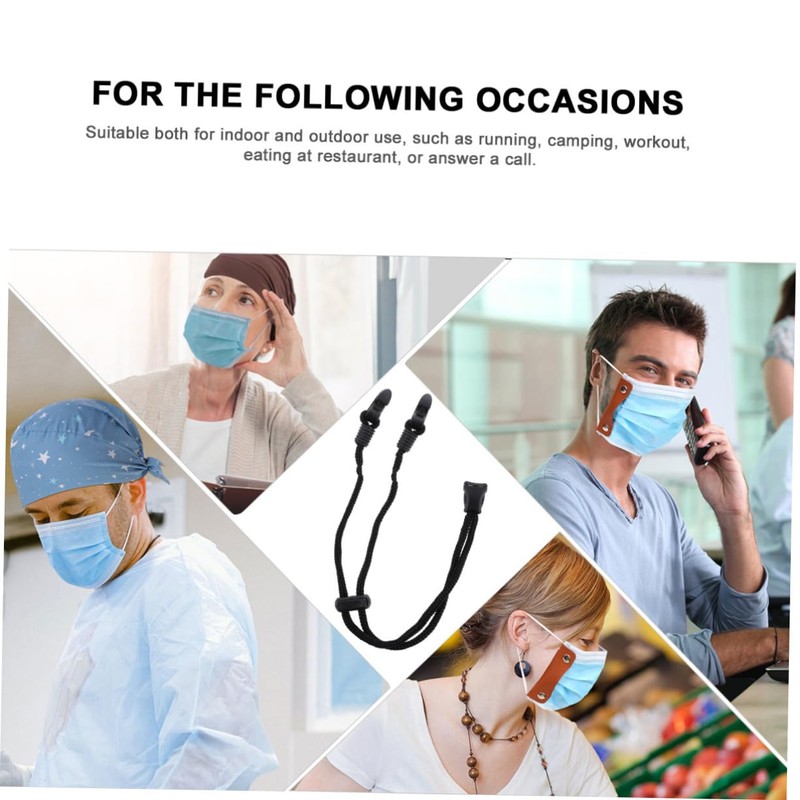 Mikinona 3Pcs Mask Extend Strap Removable Ear Saver for Standard
