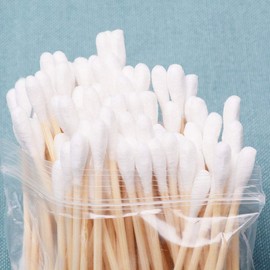 Cotton Swabs, 1200 Count Bamboo Sticks Cotton Swabs with 3 Square Plastic Boxes Cotton Buds For Ears Makeup or Nails Personal Care
