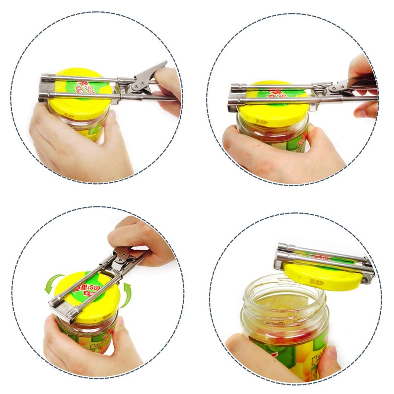 Honbay Adjustable Stainless Steel Jar Bottle Opener for Restaurant or