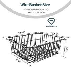 SurpLee Coolers Wire Basket -Compatible with 90 Qt Rotomold Coolers,Fits Yukon 90 QT，Glide 110 QT 、Ice Cube 48 QT&60 QT Coolers,Cooler Replacement Parts, Cooler Storage Dry Goods Basket
