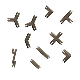 Battle Systems Terrain Plastic Terrain Clips (Brown) - Compatible w/Core Space and SciFi, Fantasy, Modern Terrain