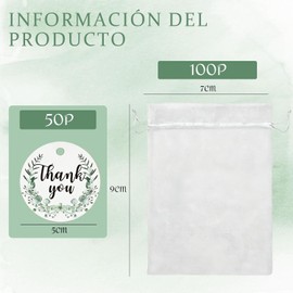 HAKUKU 100pzs Bolsas de Organza para Dulces 7x9cm, Bolsitas de Tela para Regalos de Fiestas Recuedos de Boda Bautizo Bolsa Pequeña para Guardar Joyería