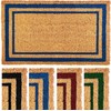 Ecomills Blue Border Coco Coir Doormat, 22" x 36" -