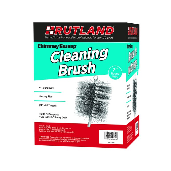 Rutland Products 16407 7" Round Chimney Cleaning Brush (Packaging may vary)