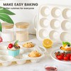 Vinino 1Pack Silicone Muffin Pan for Baking with Metal Reinforced