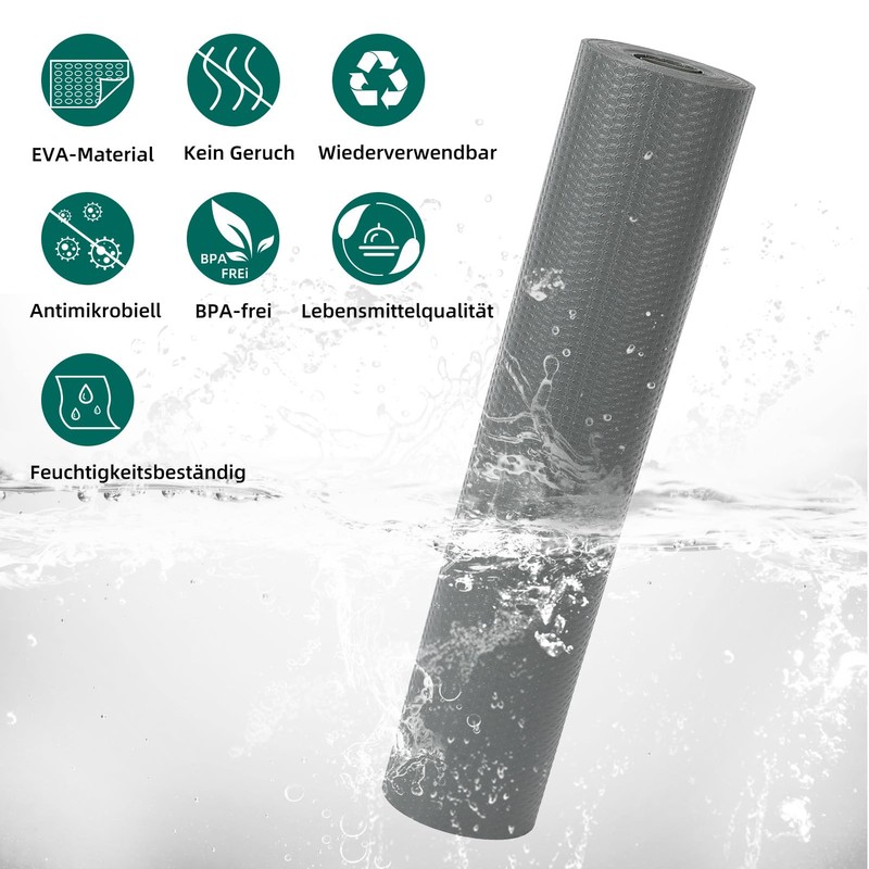 HAUSPROFI Antibacterial Fridge Mat, 30 x 600 cm, Premium EVA