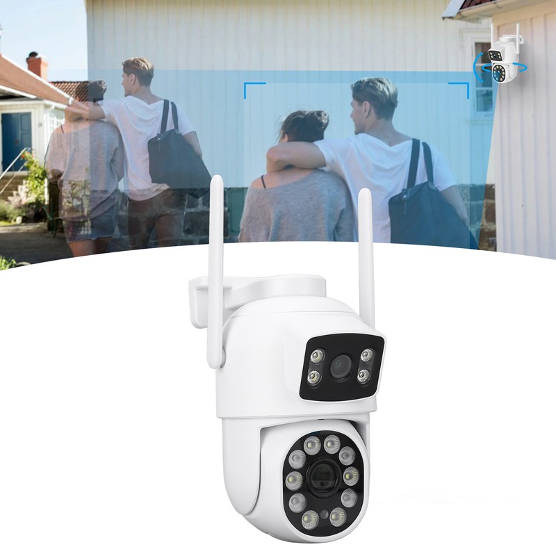 Dual Lens Security Camera 360° Pan Tilt Wireless Surveillance Camera