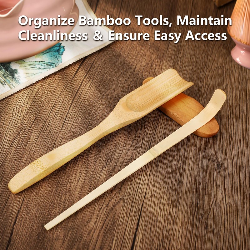 Taefuhnn 6 Pcs Matcha Whisk Set Making Kit with Bamboo