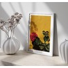 Lithobee - Spanish Flower Halftone Yellow - Printed Wall Art