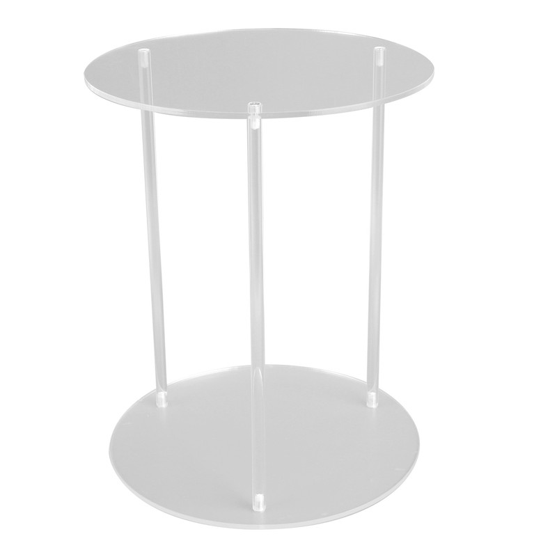 Clear Acrylic Plant Stand Round Top Corner Holder Planter Flower