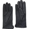 ZLUXURQ Luxury Italian Soft Leather Gloves for Women in Black