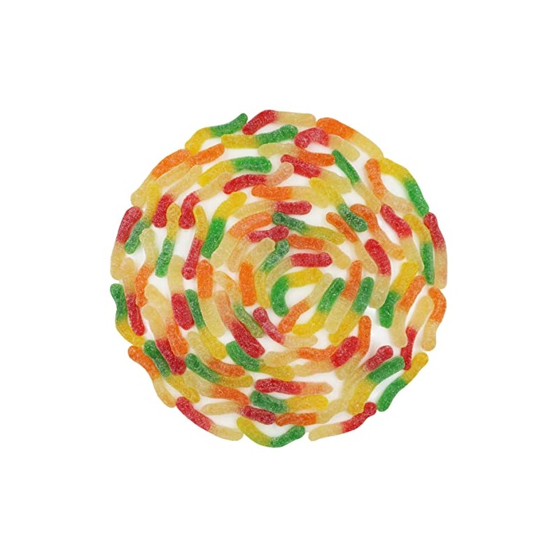 FirstChoiceCandy Sour Gummy Crawlers Candy (Aqua Sour Worms, 10 Pound