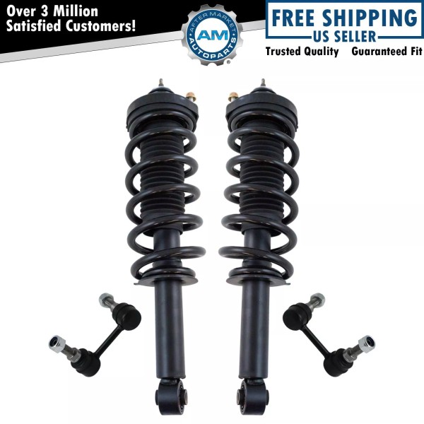 AM Autoparts Rear Shock Strut Spring Sway Bar Link Suspension