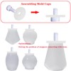 JIOFAVIU 15 Pcs Resin Wine Bottle Stoppers Molds Set, Wine
