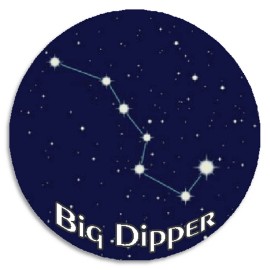 Kiwi Gifts Big Dipper Constellation - 25 Pack Circle Stickers 3 Inch - Stargazing Stars