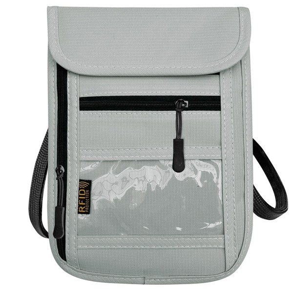 RFID Blocking Travel Neck Wallet Pouch and Passport Holder，Travel Neck