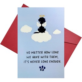 Dog Remembrance Gifts & Pet Sympathy Card - Memorial Keepsake for Loss of Dog or Beloved Pet | Rainbow Bridge Bereavement Card | Eco-Friendly Recycled Paper | 13.5x20.5cm