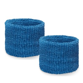Couver Unisex Youth Kids Cotton Terry Wrist Bands/Wristbands for Event use (1 Pair), Bright Blue