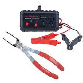 Sound Troubleshooting Automotive Relay Tester with Relay Puller - 12V Auto Relay Diagnostic Tool, Small Handheld DIY Car Relay Tester with Battery Clips, Relay Testing Kit, Electrical Systems Tool