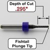 1/16" PCD Diamond Coated Router - Fishtail Tip - for
