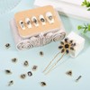 Craftdady 48Pcs Luxury Alloy Nails Rhinestone Cabochons Black Theme Horse