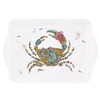 Doodleicious Art - Small Snack Tray - Crab Design - White - 21 x 14.5 x 1.5cm - Single Item - DL040