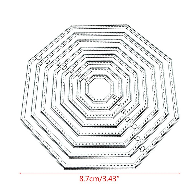 COMEYER Octagon Metal Cutting Dies Stencil DIY Scrapbooking Album Paper