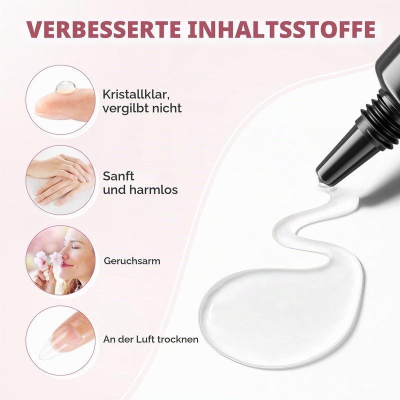 UNA GELLA Press On Nail Glue 5 x 2 ml