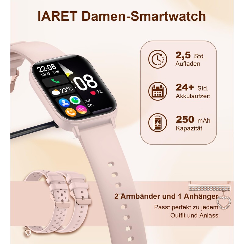 Women's Smartwatch 1.85 Inch Pink