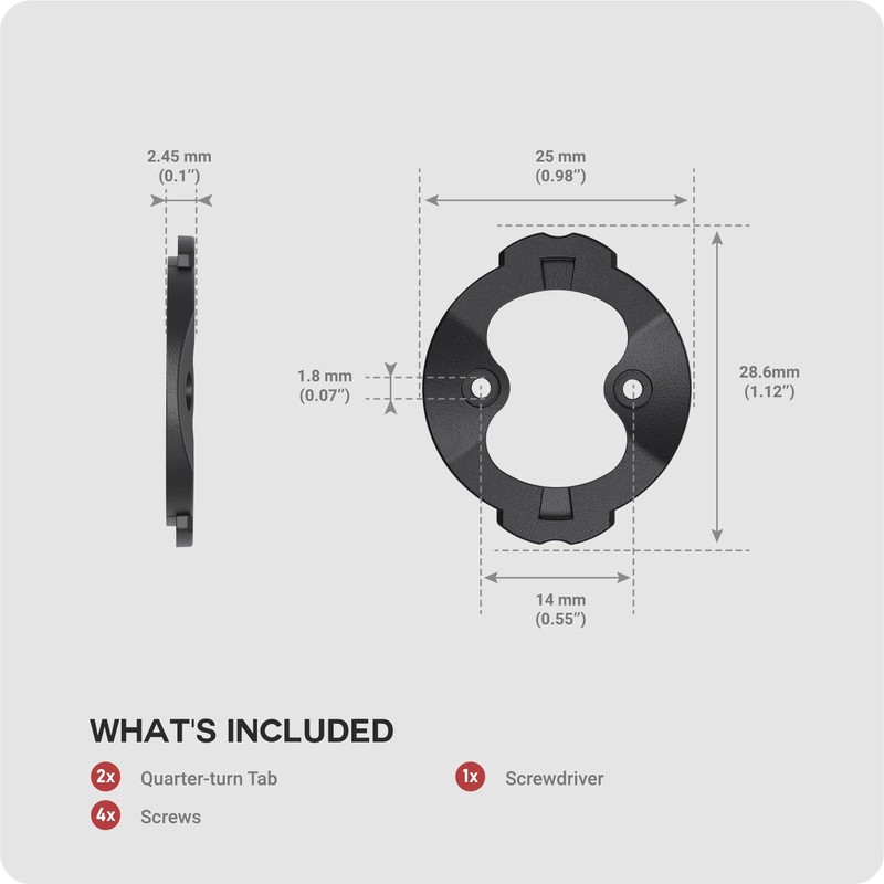 TUSITA S00-02030-00 Quarter-Turn Tab Kit Compatible with Garmin Edge 540