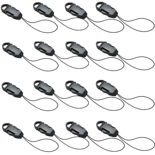 Kingsie Lanyard Parts 50pcs Black Name Tag Phone Strap Removable